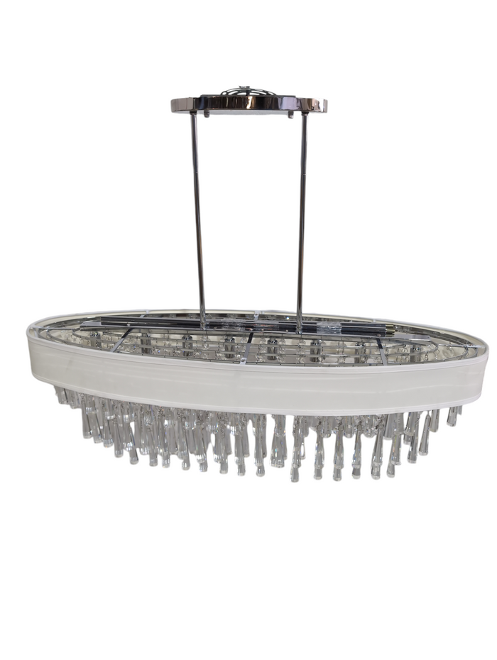 8 Light Drum Shade Chandelier