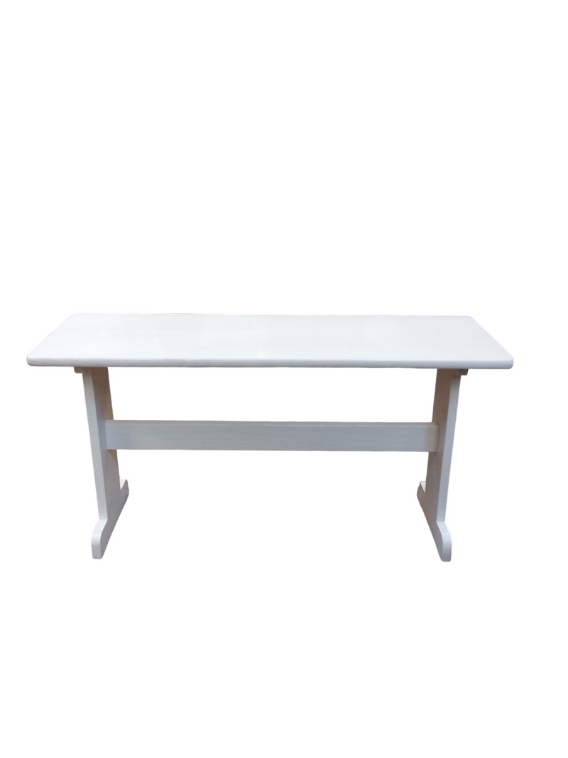 Solid Wood White Bench