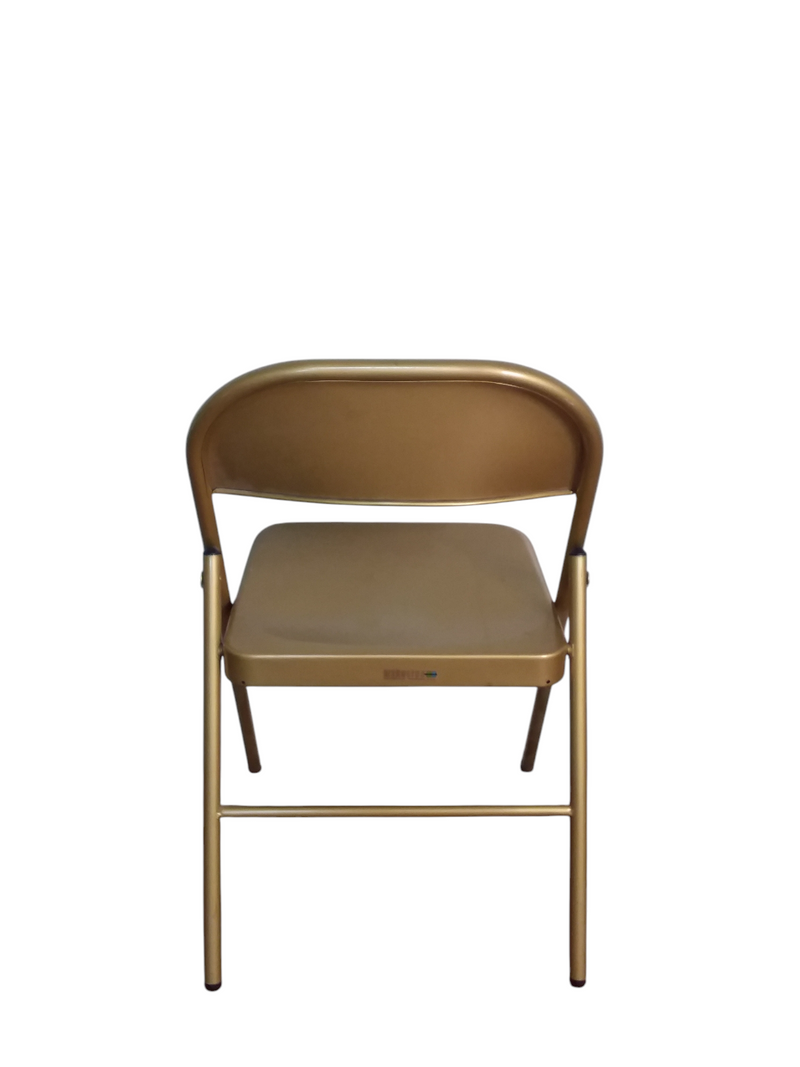 Gold Coloured Foldable Metal Chair