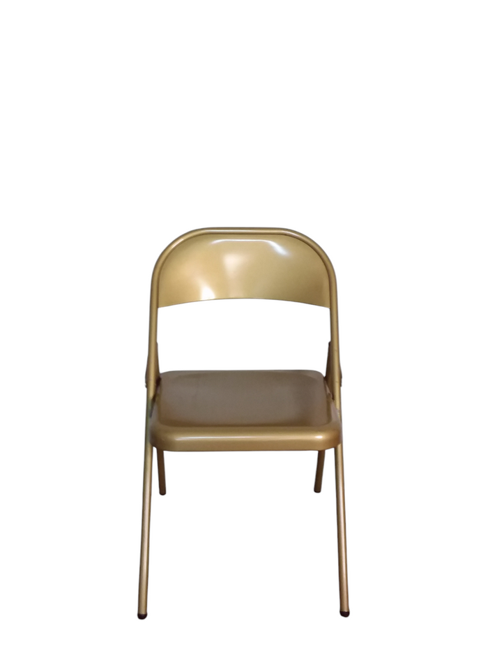 Gold Coloured Foldable Metal Chair