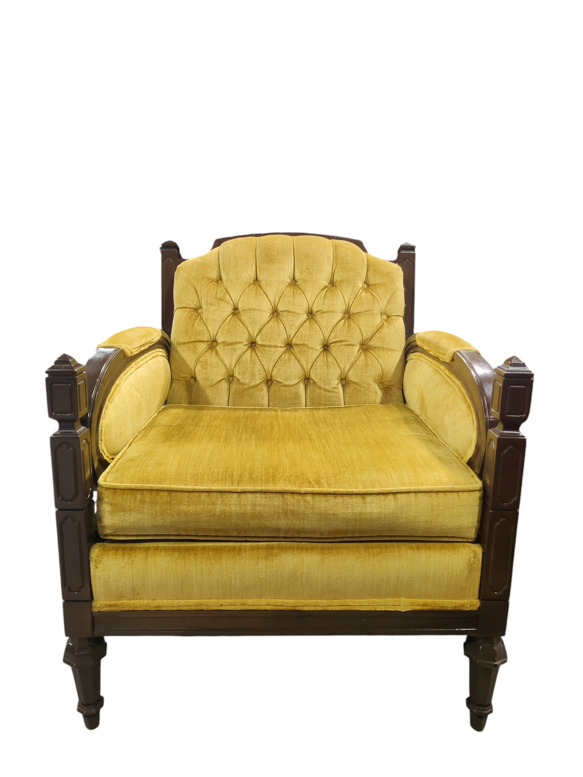 Yellow Upholstered Accent Chair