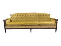 Yellow Upholstered Wood Frame Sofa