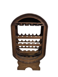 Wine Rack Wooden Barrel