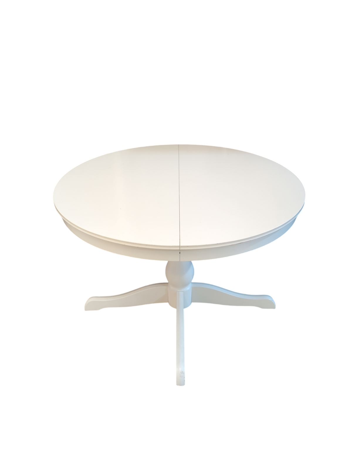 White Round Extendable Dining Table