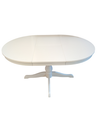 White Round Extendable Dining Table