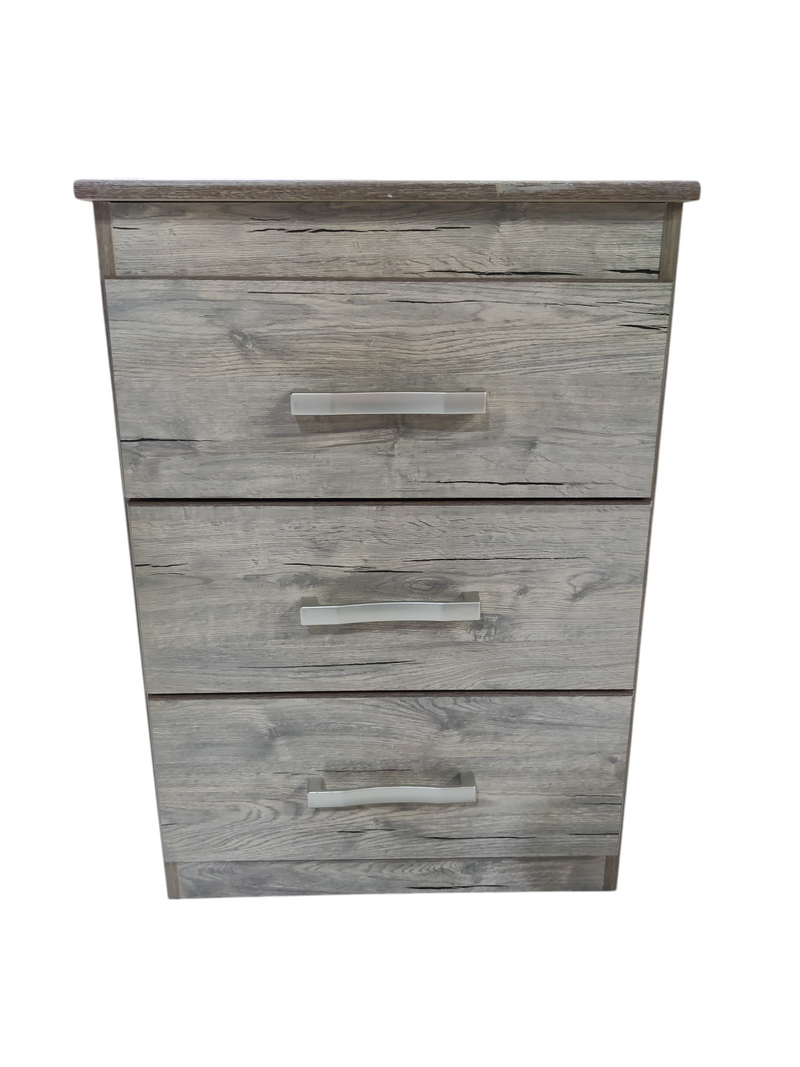 Taupe Faux Wood Nightstand