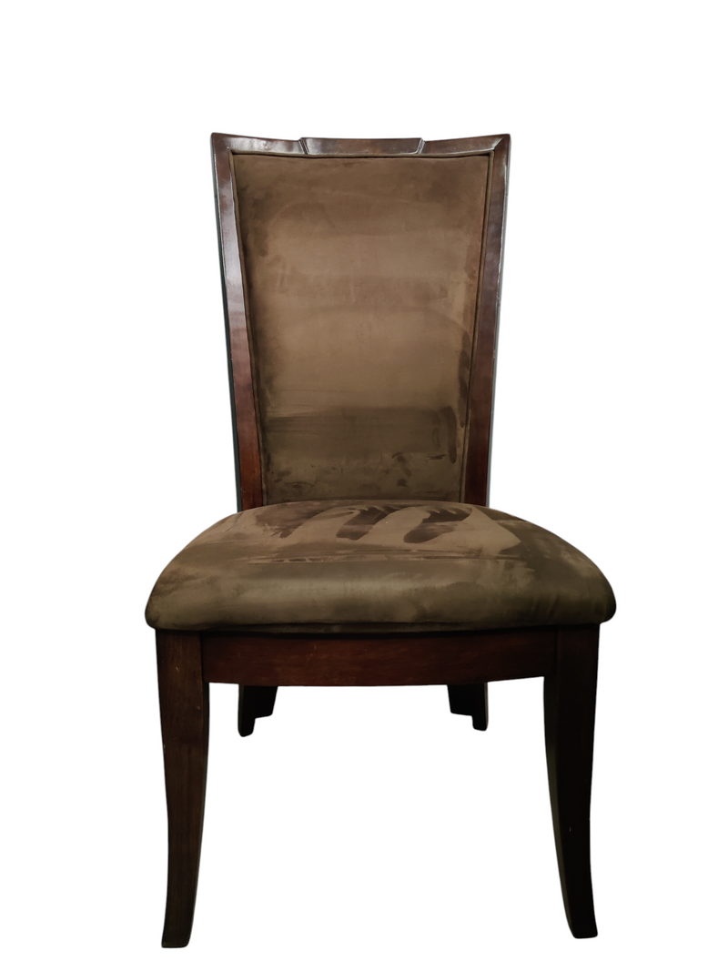 Round Stone Edge Dining Set with 6 Chairs
