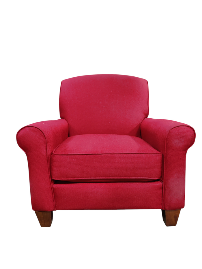 Red Upholstered Accent Chair