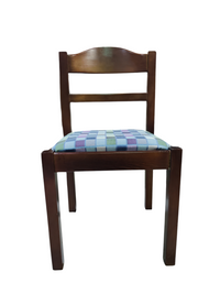 Round Dining Set with 6 Retro Upholstered Chairs