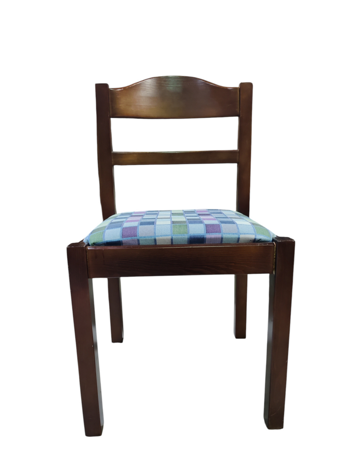 Round Dining Set with 6 Retro Upholstered Chairs