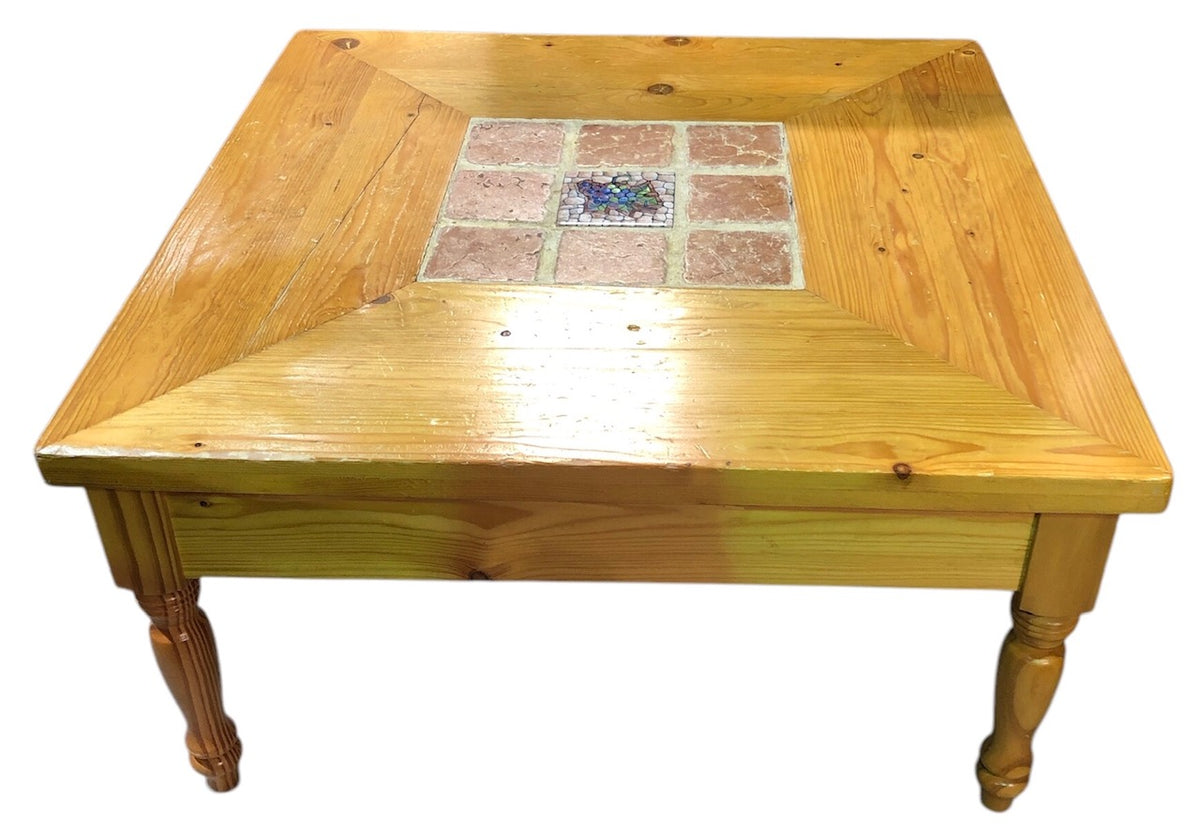 Coffee Table with Tile Centre