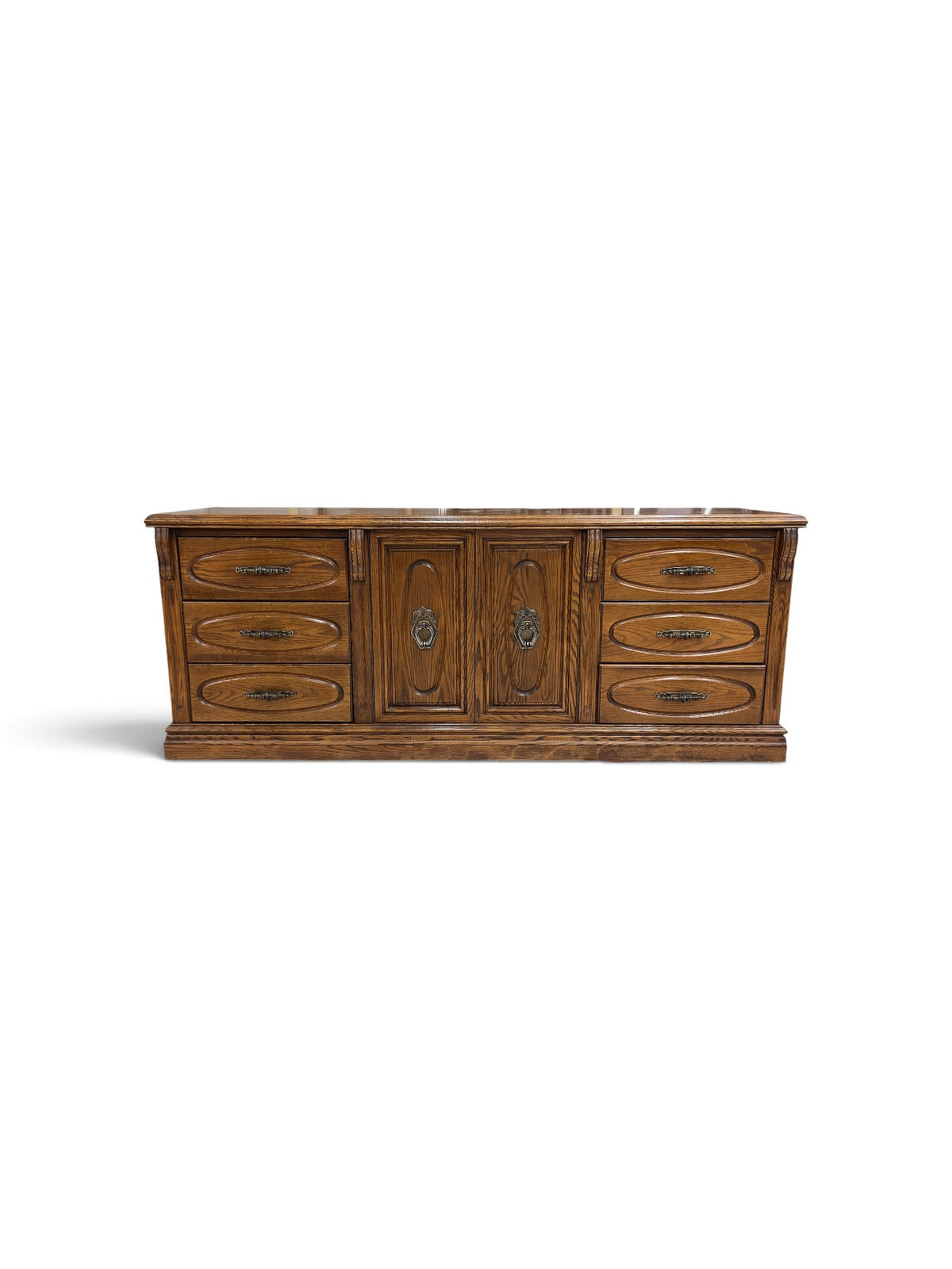 Traditional Wood Sideboard with Brass Hardware