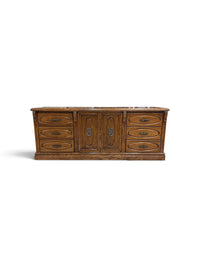 Traditional Wood Sideboard with Brass Hardware