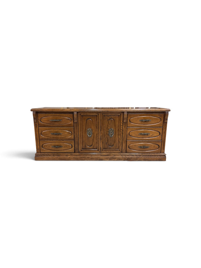 Traditional Wood Sideboard with Brass Hardware