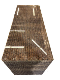 Grass Woven Console Table with Glass Top