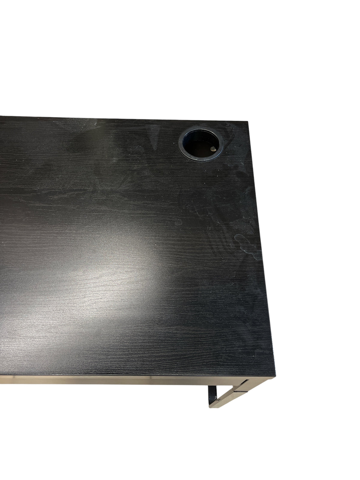 Modern Black Office Desk with 2 Drawers