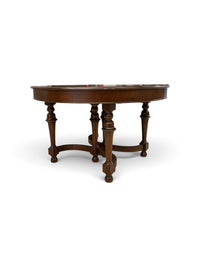 Round Wooden Dining Table with 3 Extension Leafs