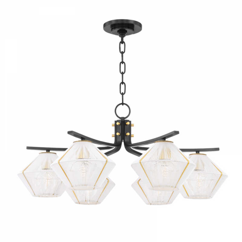 6 Light Transitional Chandelier - Bronze