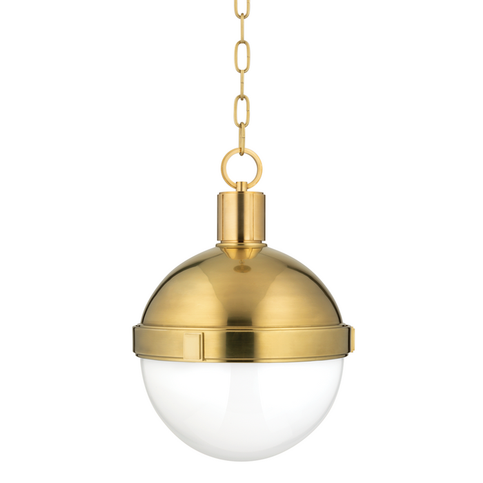 Globe Pendant Light- Aged Brass