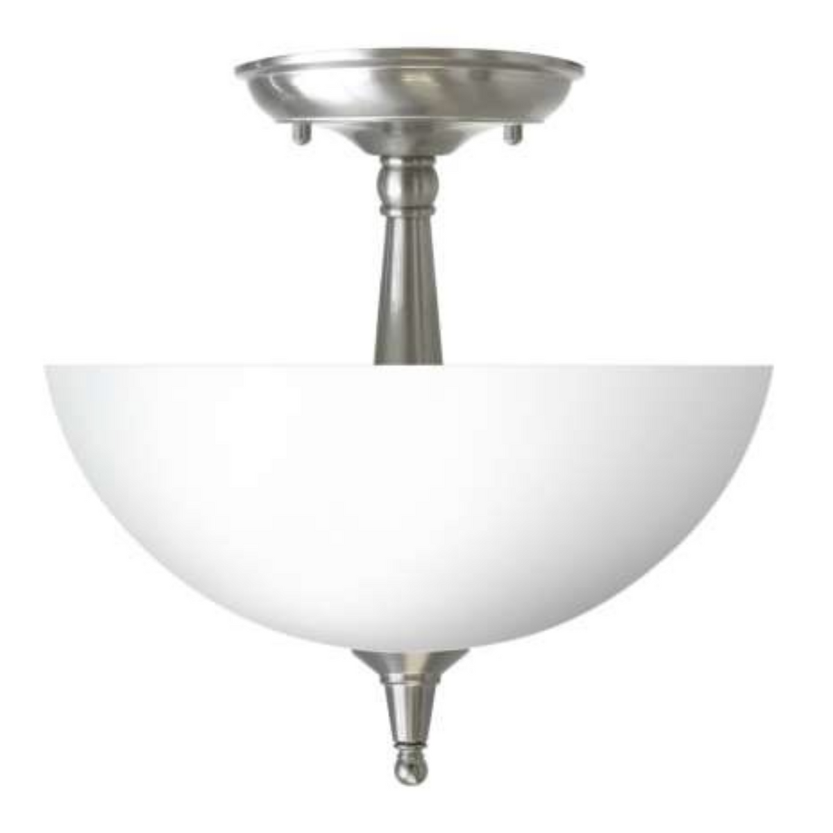 Brushed Nickel Semi-Flush Mount Light