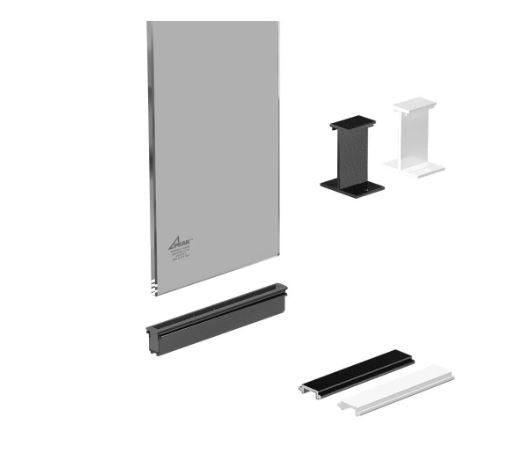 Peak RailBlazers Aluminum Deck Railing with Tempered Glass Panel Kit
