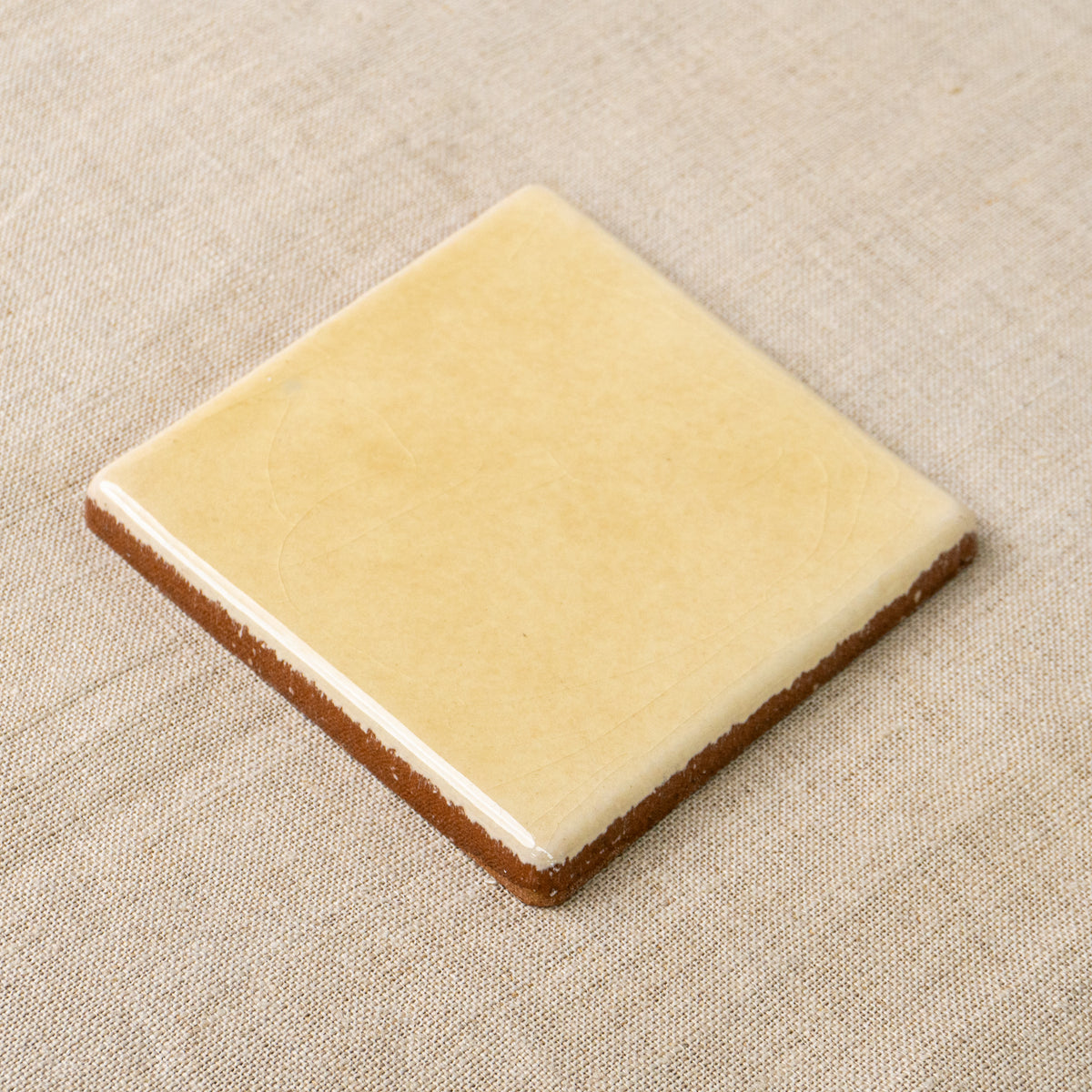 4" x 4" Ceramic Tiles in Glazed Cream - 72 pcs (8 sq ft/box)