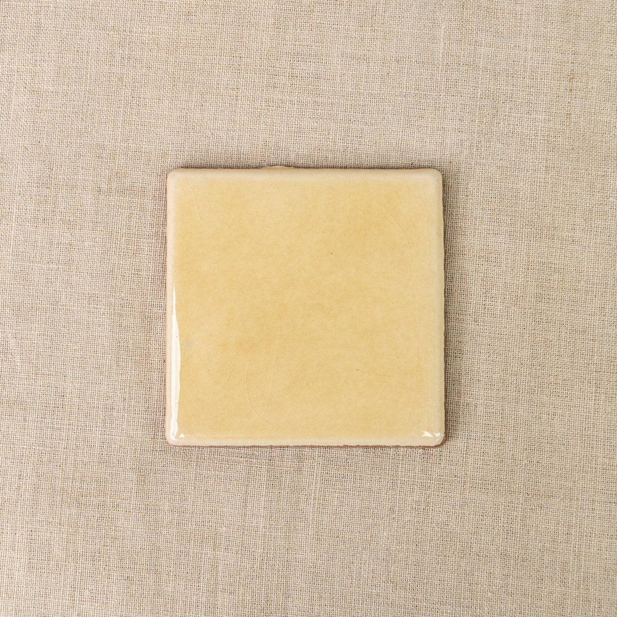 4" x 4" Ceramic Tiles in Glazed Cream - 72 pcs (8 sq ft/box)