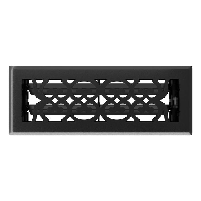 3x10-inch Floor Register in Black Finish