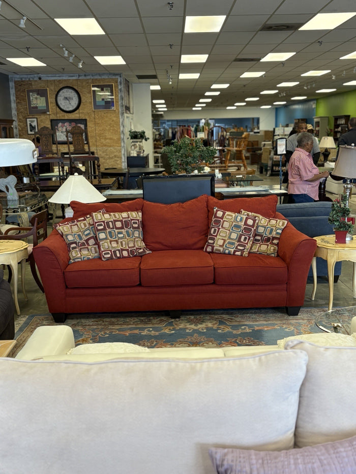92-Inch Red Sofa