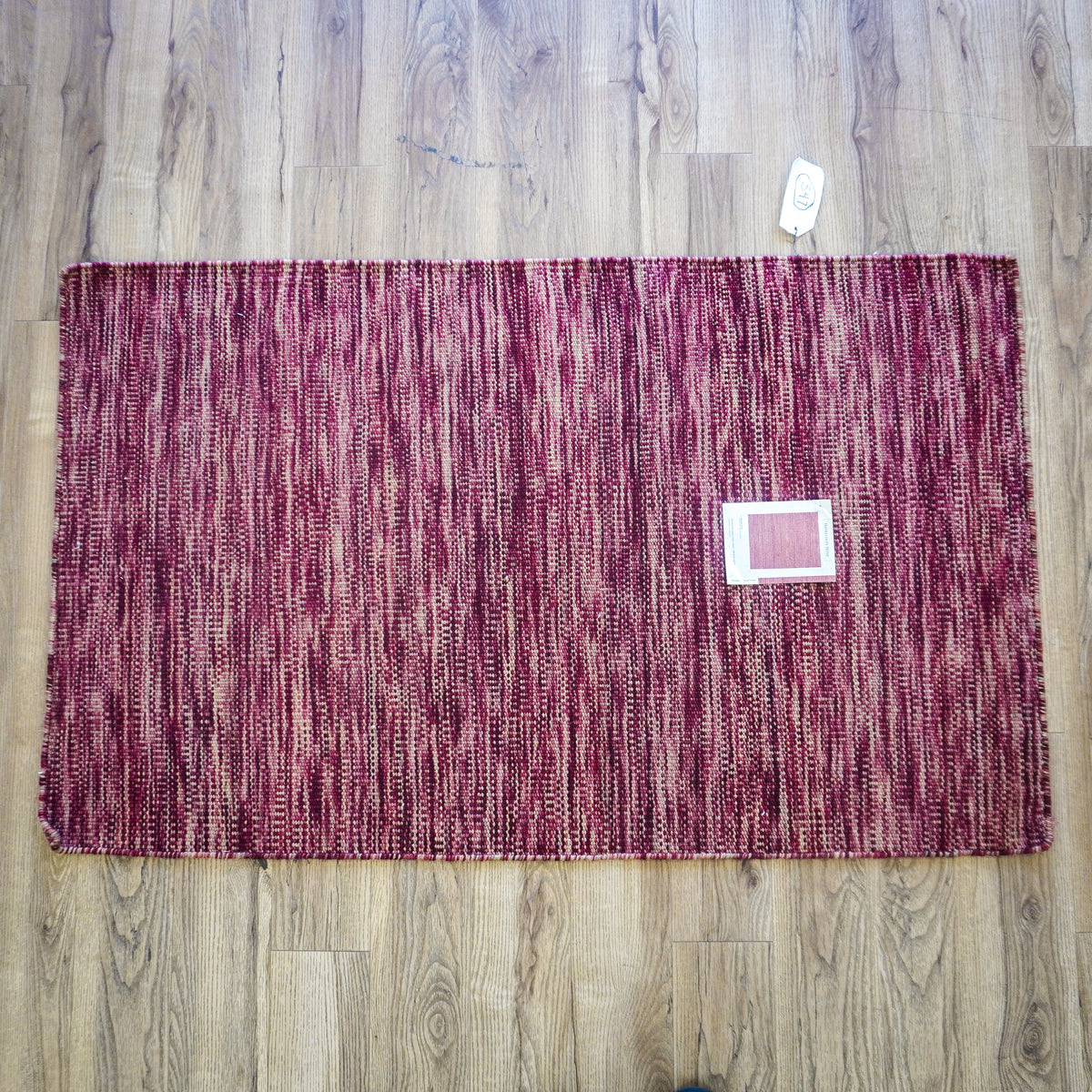 3×5-ft Impression Wine – Flatwoven Wool Rug, 347