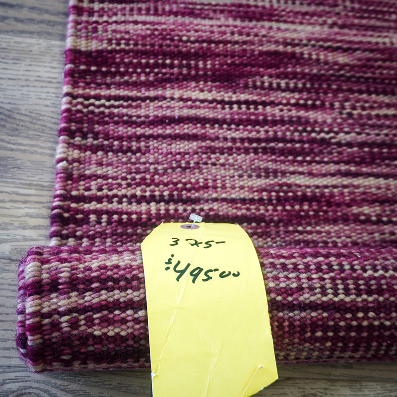 3×5-ft Impression Wine – Flatwoven Wool Rug, 347