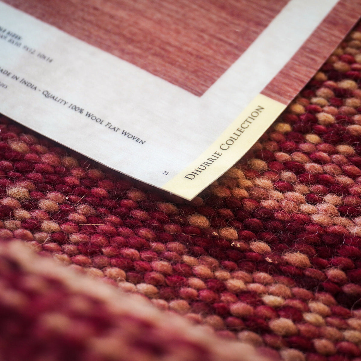 3×5-ft Impression Wine – Flatwoven Wool Rug, 347