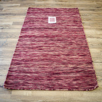 3×5-ft Impression Wine – Flatwoven Wool Rug, 347