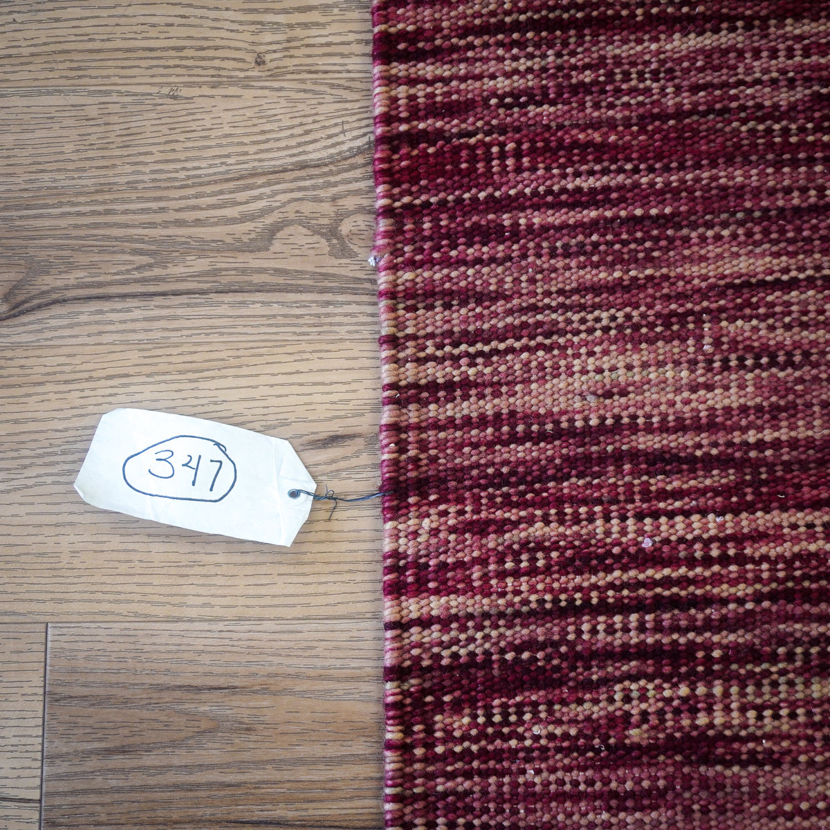 3×5-ft Impression Wine – Flatwoven Wool Rug, 347