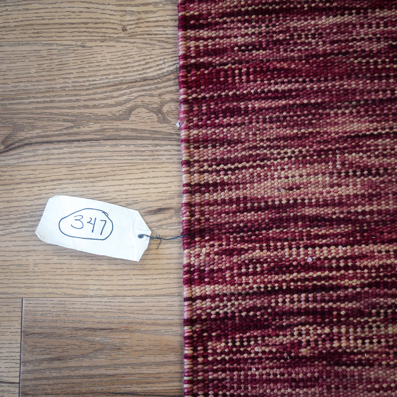 3×5-ft Impression Wine – Flatwoven Wool Rug, 347