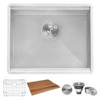 21"W Stainless Steel Sink with Colander