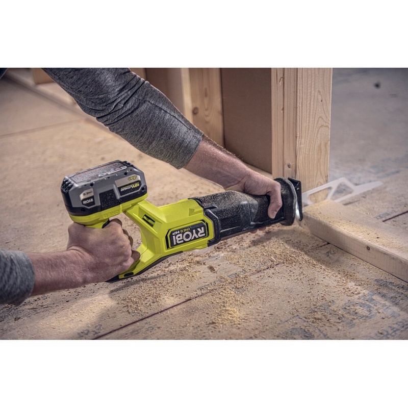 RYOBI 18V ONE+ HP Brushless Reciprocating Saw Kit with 4.0 Ah HP Battery and Charger