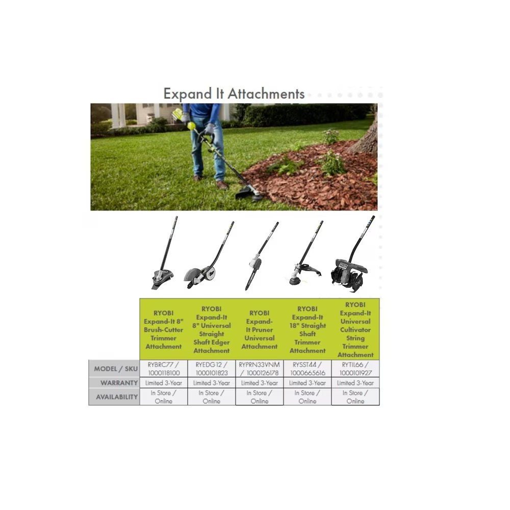 Ryobi Expand-It Universal Cultivation String Trimmer Attachment