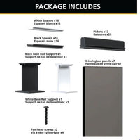 Peak RailBlazers Aluminum Deck Railing with Tempered Glass Panel Kit