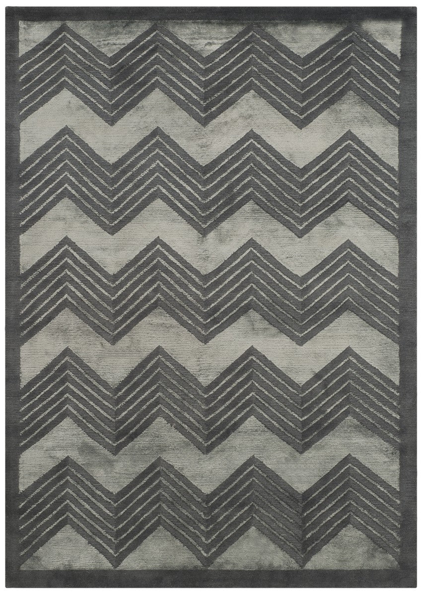 6 x 9 ft- Ralph Lauren Monroe Chevron Wool / Viscose Rug- RLR6725C-6