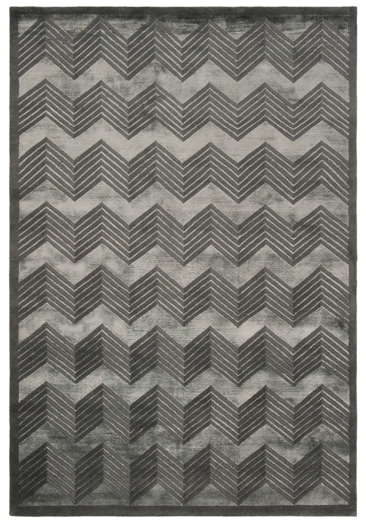 6 x 9 ft- Ralph Lauren Monroe Chevron Wool / Viscose Rug- RLR6725C-6