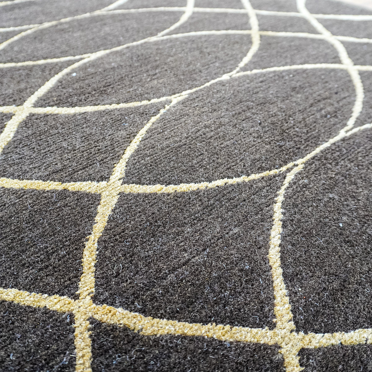 3' x 5' Brown & Beige Wool-Silk Area Rug, 20069380