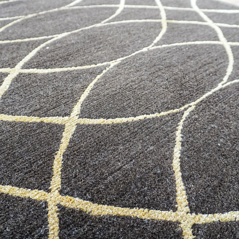 3' x 5' Brown & Beige Wool-Silk Area Rug, 20069380