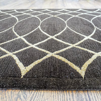 3' x 5' Brown & Beige Wool-Silk Area Rug, 20069380