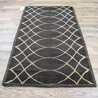 3' x 5' Brown & Beige Wool-Silk Area Rug, 20069380