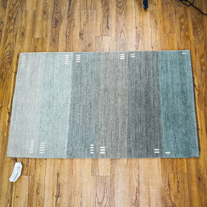 3' x 5' Light Greyish Blue Gradient Wool Area Rug, 20112278
