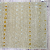 3' x 5' Green Wool Area Rug – Textured Geometric Pattern, 20083891