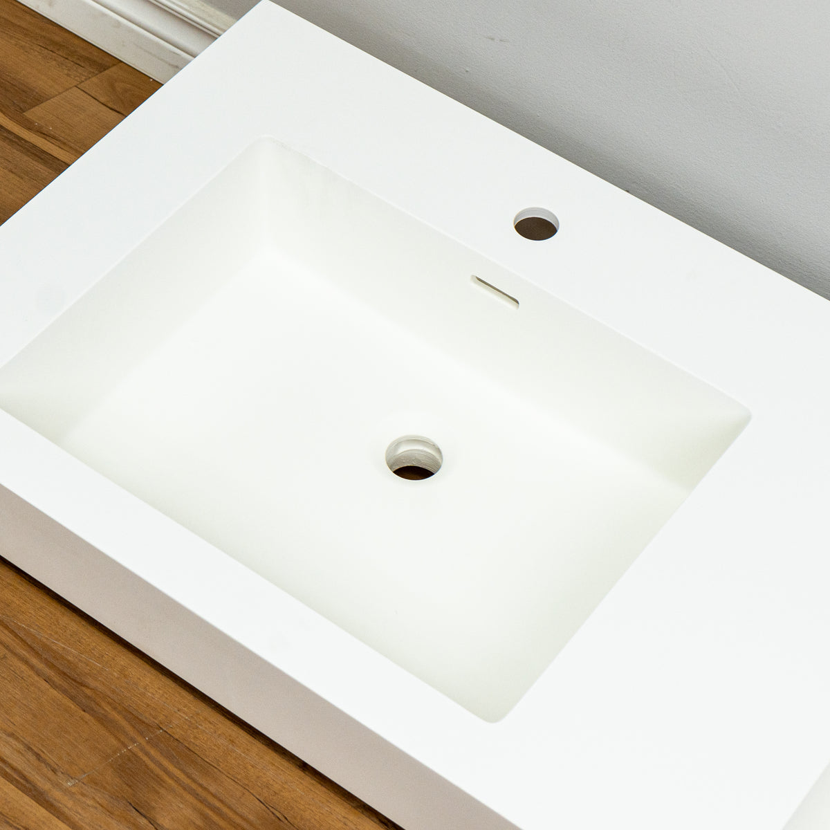 51-inch Porcelain Countertop Double Sink in White