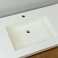 39-inch Porcelain Countertop Sink in White