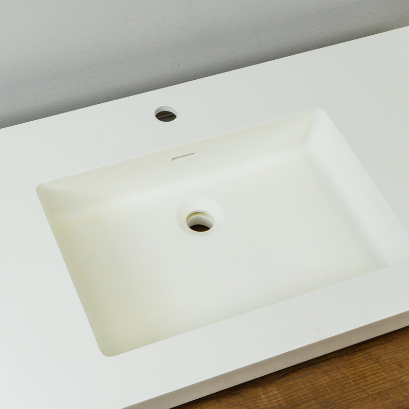 39-inch Porcelain Countertop Sink in White